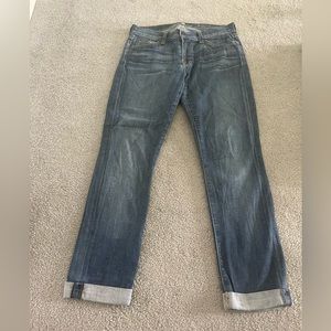 Sevens Skinny Crop and Roll Jean